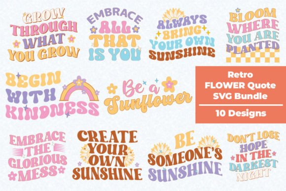 Retro Flower Quote SVG Bundle: A Designer’s Review