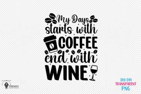 Reviewing My Days Coffee Quote SVG Design